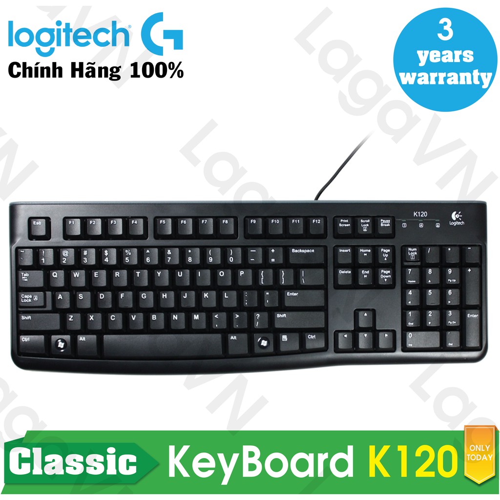 [Freeship toàn quốc từ 50k] Bàn phím máy tính Logitech K120 (Đen)