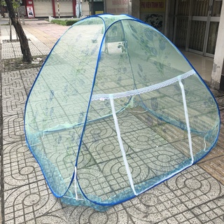 Mùng chụp tự bung, chất liệu vol thái, kt 1m2 x 2m - 1m6 x 2m - 1m8 x 2m