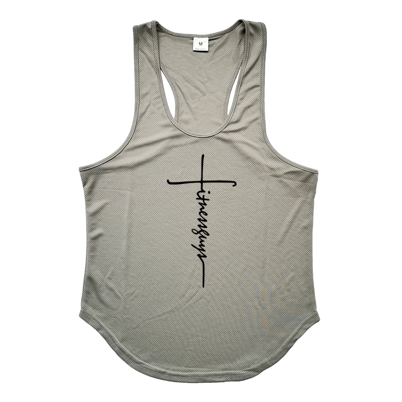 Áo Thun Thể Thao Sát Nách Dáng Suông Chất Liệu Mau Khô Thoải Mái Cho Nam Plus Size