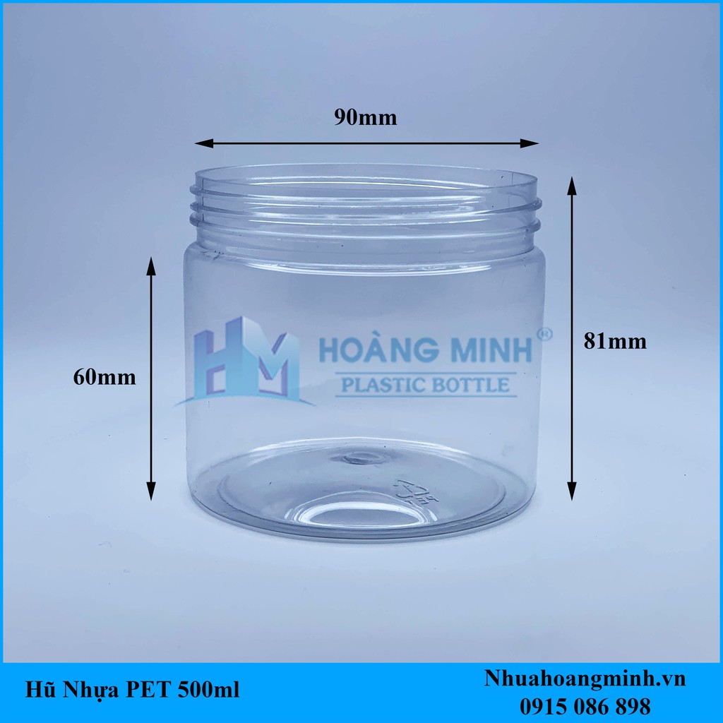 Hũ Nhựa PET 500ml Nắp Nhôm  Giá (Sỉ) Xuất Xưởng