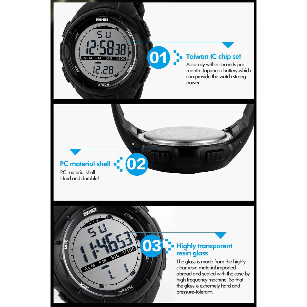Đồng Hồ Điện Tử Đèn Led Skmei 1025 | BigBuy360 - bigbuy360.vn