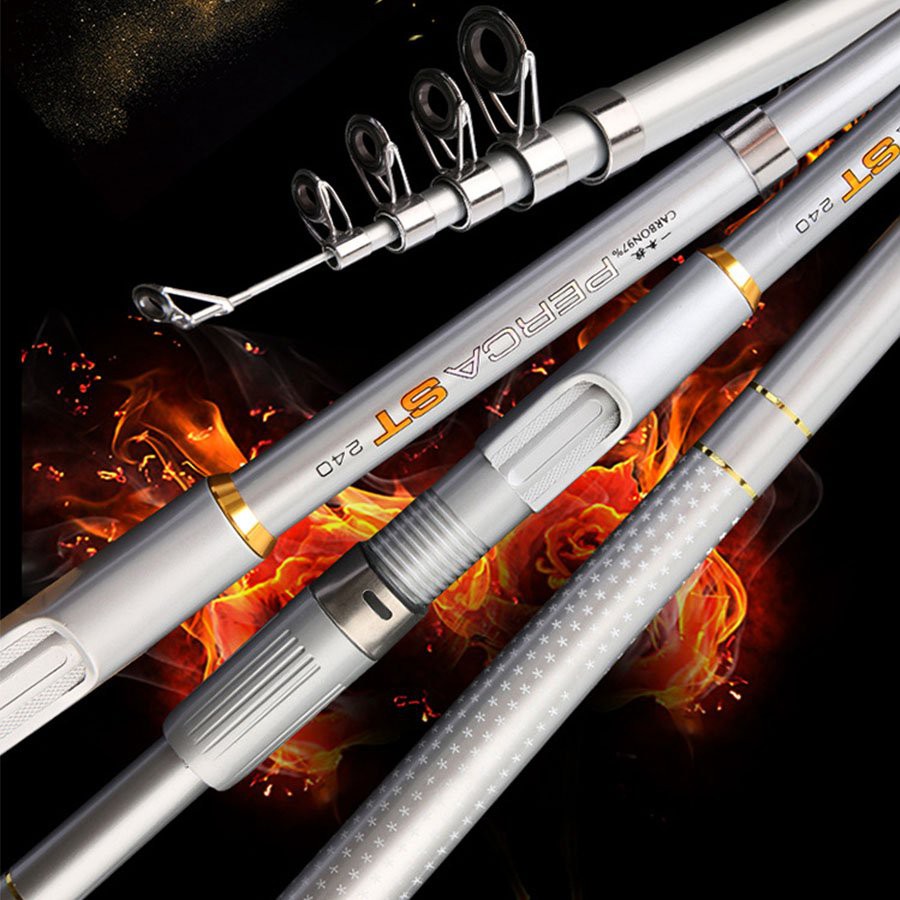 Cần câu lăng xê, câu lục Percast 97% Carbon độ dài 2m1-3m6 CM-2.
