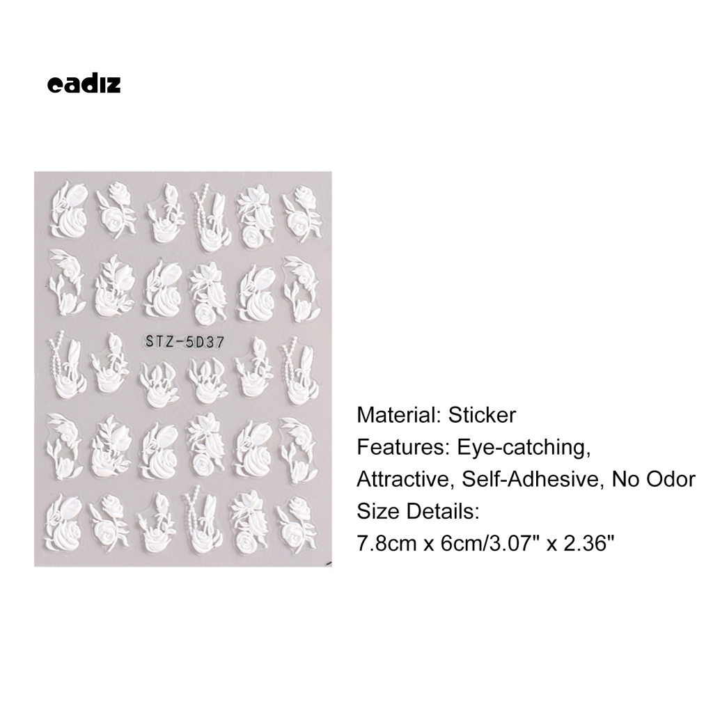 Miếng Dán Trang Trí Móng Tay Họa Tiết Hoa Xinh Xắn
