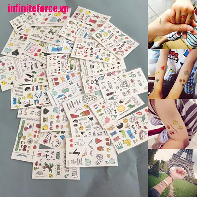 Bộ 10 Hình Xăm Dán Thiết Kế Dễ Thương