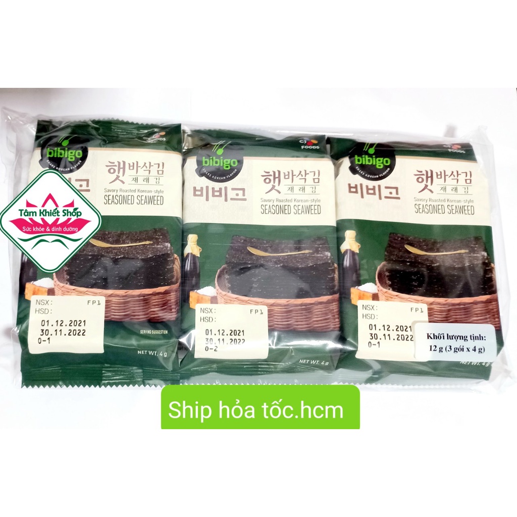 RONG BIỂN HÀN QUỐC ĂN LIỀN  lốc 3 gói tự nhiên