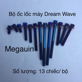 Bộ 13 ốc titan 7 màu lắp lốc nồi máy xe Dream / Wave