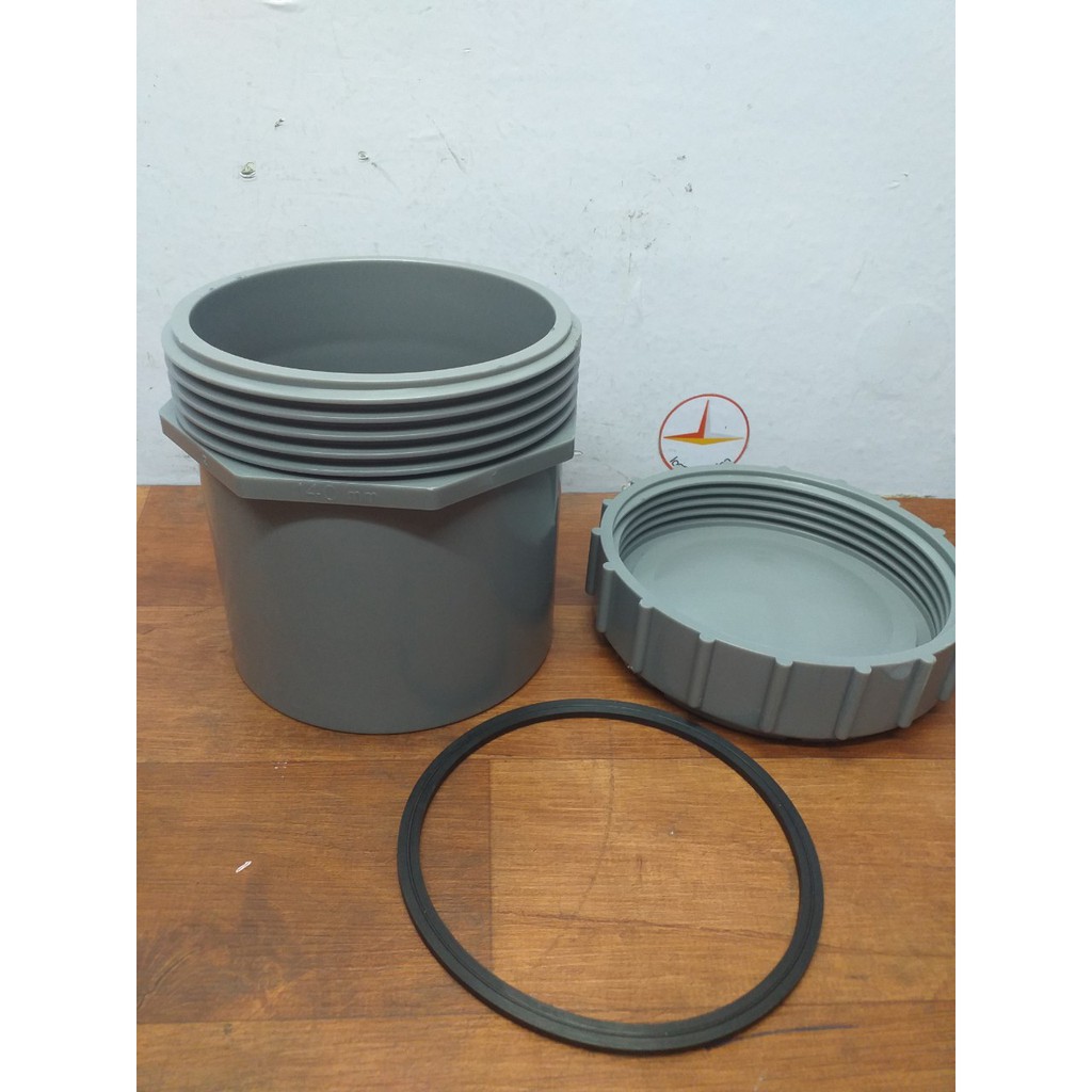 Bít xả ren ngoài Pvc phi 140 Bình Minh-BXRN140