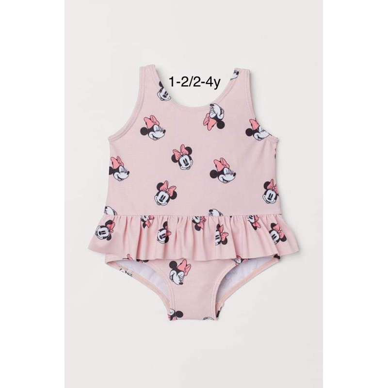 Áo bơi minie h&amp;m chuẩn auth sz1-2/2-4y cho bé gái