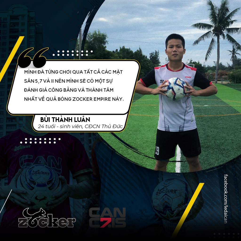 Quả Bóng Đá Size 4 Zocker Empire ZK4-EN204, Quả Bóng Đá Sân Cỏ Nhân Tạo