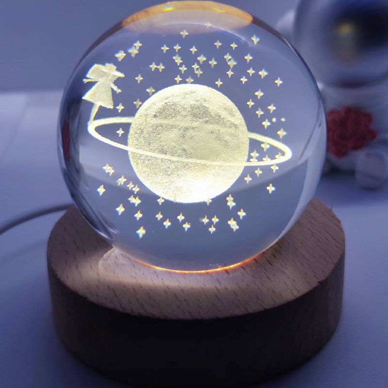 Đèn Ngủ Để Bàn Hình Cá Heo Đính Pha Lê Phát Sáng AMT9