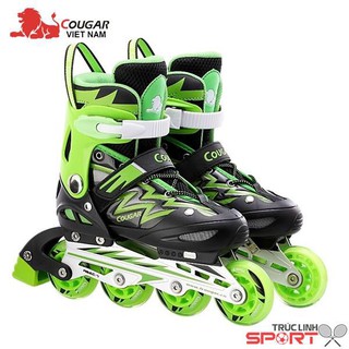 Giầy trượt Cougar xanh size L(chỉnh size từ 37 đến size 41)