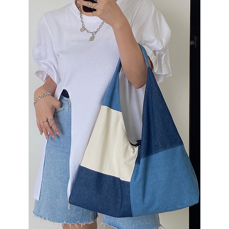 Túi Xách Đeo Vai Vải Jean Thời Trang Cho Nữ