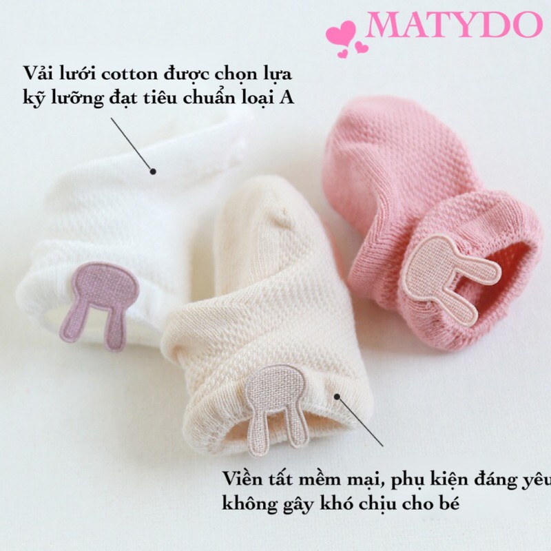 Tất trẻ em mềm mại set 3 đôi điều hòa thoáng khí đủ size từ 0 - 1 tuổi tất cho bé sơ sinh NEMO BABY