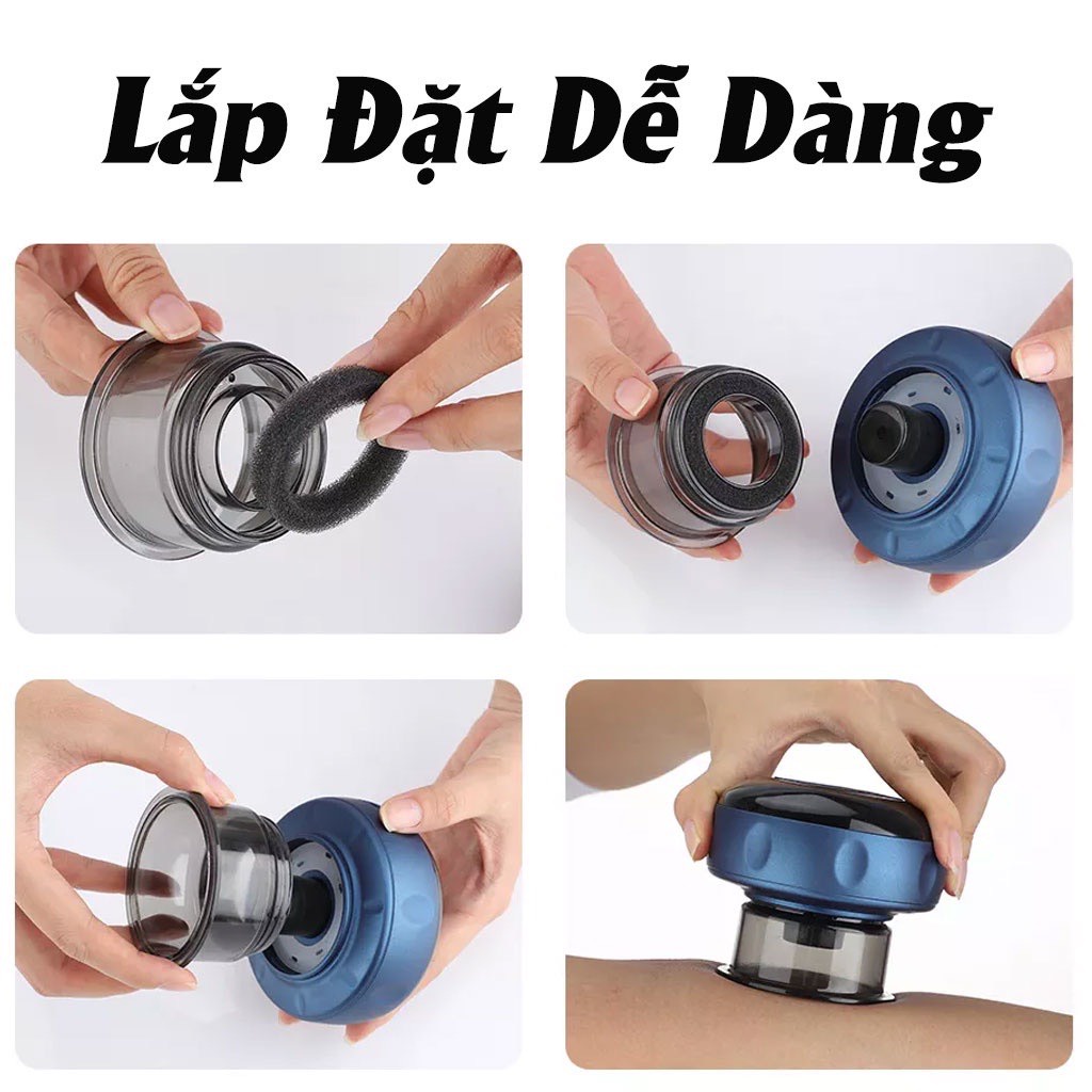 Máy Giác Hơi Cầm Tay, Giảm Mệt Mỏi Căng Thẳng, 6 Chế Độ Tùy Chỉnh Thông Minh, Sạc Type C, Bh 1 Tháng