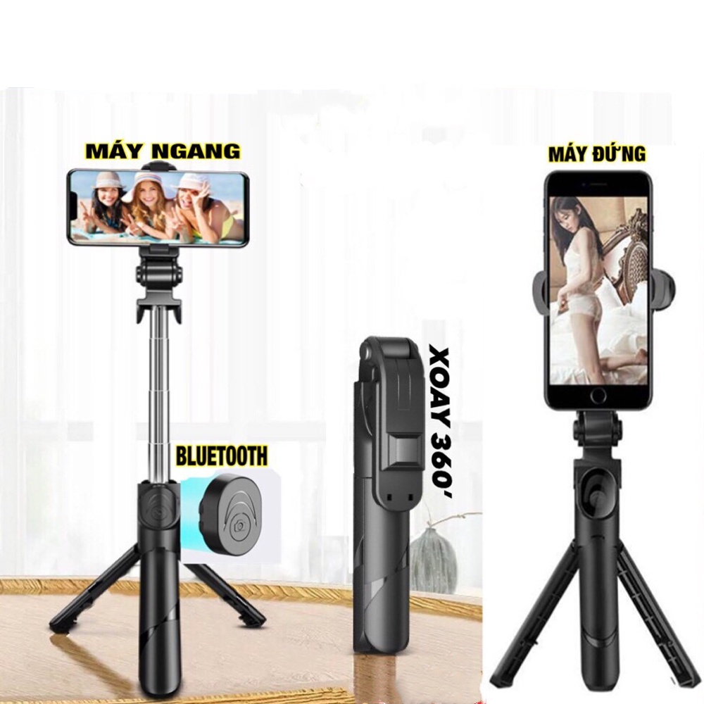 Gậy chụp ảnh selfie có bluetooth 3 chân đa năng chụp hình giá đỡ điện thoại livestream