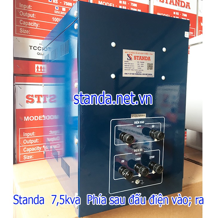 Ổn áp standa 7,5kva dải 90v-250v hàng chính hãng dây đồng 100%