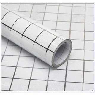 45cm x 2m Decal dán bếp cách nhiệt chống dầu mỡ  - Ô VUÔNG TRẮNG nhỏ BB452M