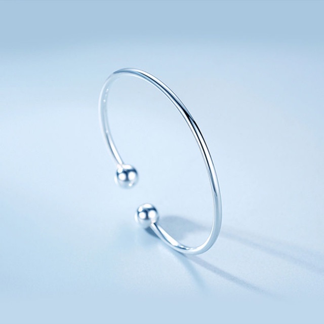 Vòng tay dạng hở mạ bạc 925 đơn giản thời trang | BigBuy360 - bigbuy360.vn