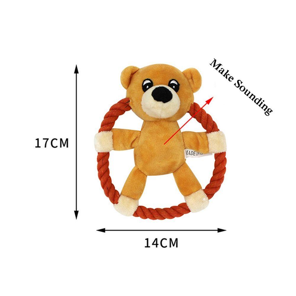 Đồ Chơi Dây Thừng Cotton Họa Tiết Hoạt Hình Phát Ra Tiếng Kêu Tương Tác Huấn Luyện Thú Cưng