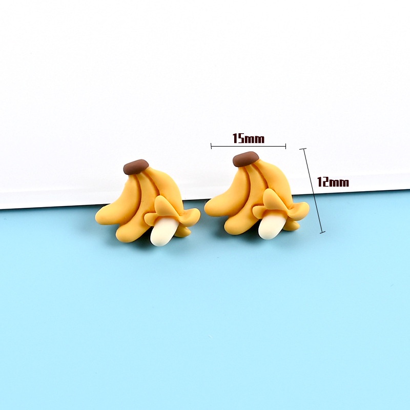 Set 10 mô hình bánh donut / khoai tây chiên / bánh quy nhân tạo nhiều màu dễ thương trang trí ốp điện thoại