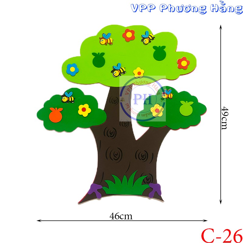 Cây đa xốp trang trí mầm non và phòng cho bé