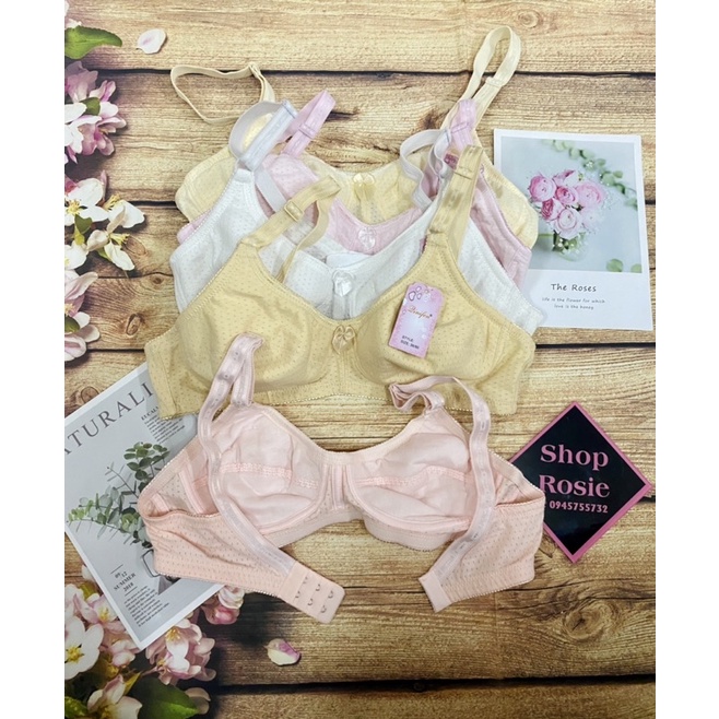 Áo ngực Thái không gọng thông hơi mè êm ái học sinh mẹ bầu bỉm sữa