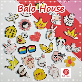 Ghim cài balo túi áo nhiều mẫu xinh xắn Sticker Animal 2 - BALO HOUSE