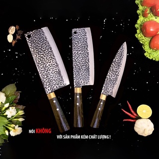 [ BÁN CHẠY NHẤT] Bộ 3 dao thép Nhíp 100% ( Chặt - Thái - Lọc)