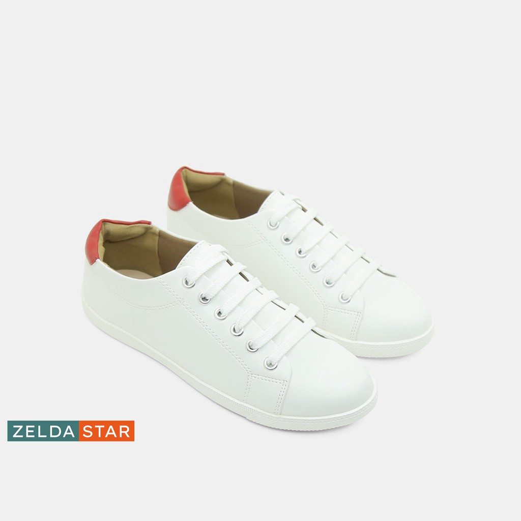 Giày Sneaker Nữ Trắng Zelda Star Phối Màu Viền Gót Phong Cách - BA0331220