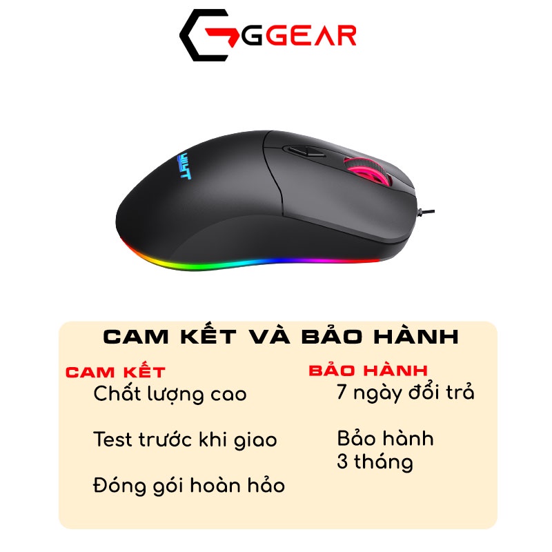 Chuột gaming led Ggear MG885 chuột máy tính có dây led rgb 7200 dpi Hỗ trợ Macro cho game thủ văn phòng học tập làm việc