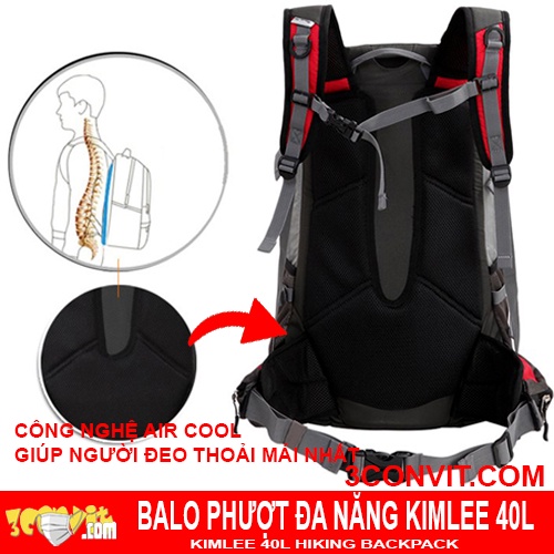 Balo du lịch phượt đa năng Kimlee 40L