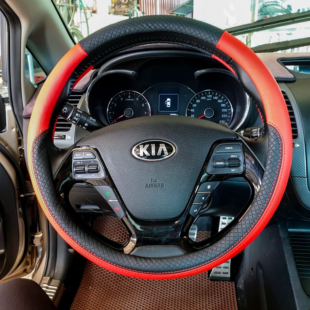 Bọc vô lăng xe tải, ô tô trên 16 chỗ chất liệu cao su non mềm mại size 40cm, 42cm, 45cm