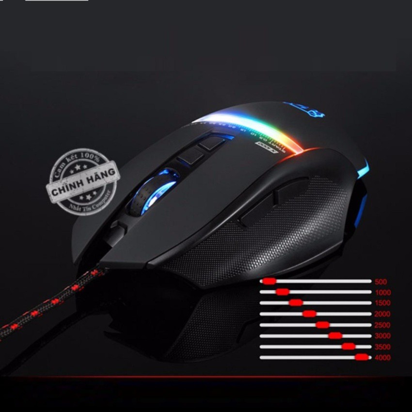 Chuột game cao cấp Motospeed V10 Magic Leopard DPI 4000-Led đa màu