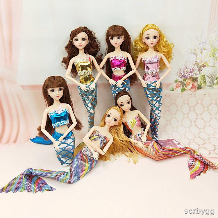 Set 2 Đầm Công Chúa Nàng Tiên Cá 4.16 30cm Cho Búp Bê Barbie