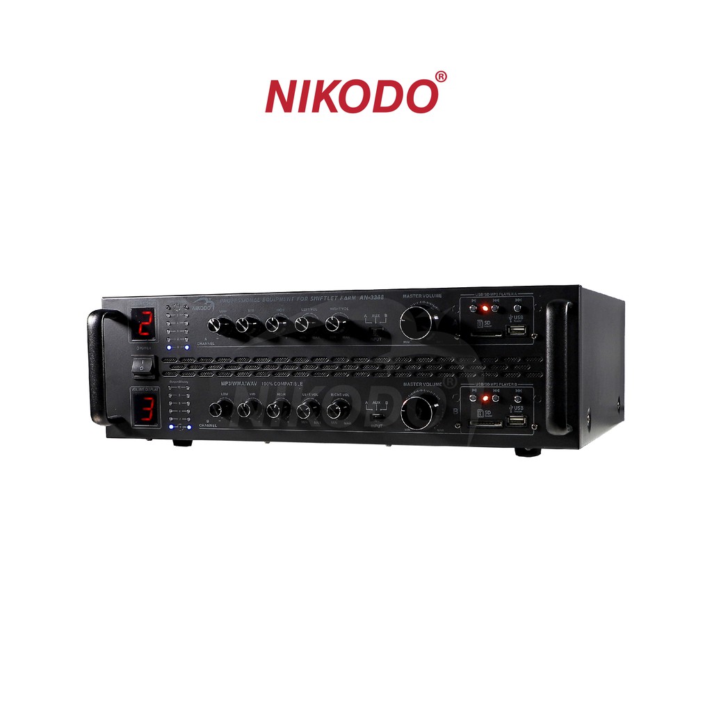 Amply Nikodo AN 3388 đa âm 4 kênh âm thanh riêng biệt, tải 560 loa ru, nhập khẩu chính hãng/Âm li nhà yến chuẩn Malaysia