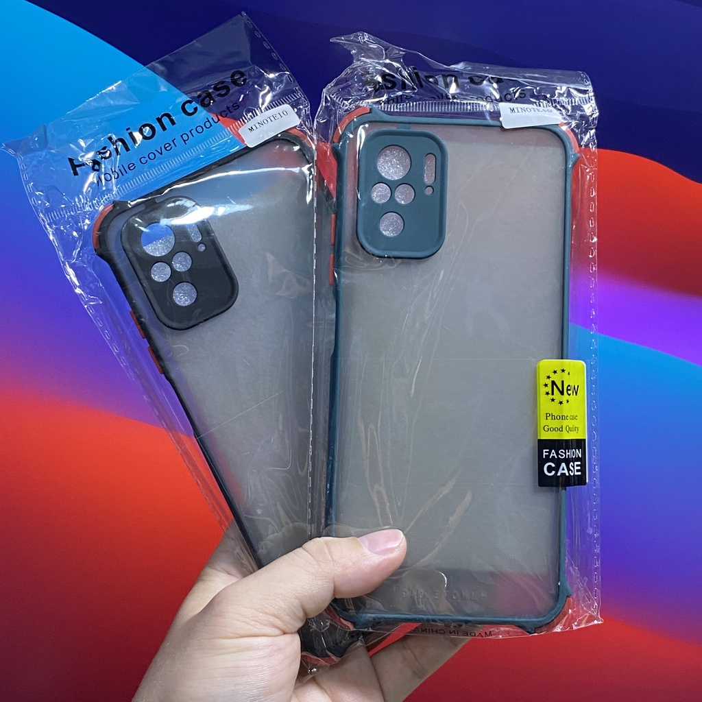 Ốp lưng nhám viền màu 4 góc chống sốc cho XIaomi 11 Lite - MI 10T Pro - Poco X3 - Redmi 9T