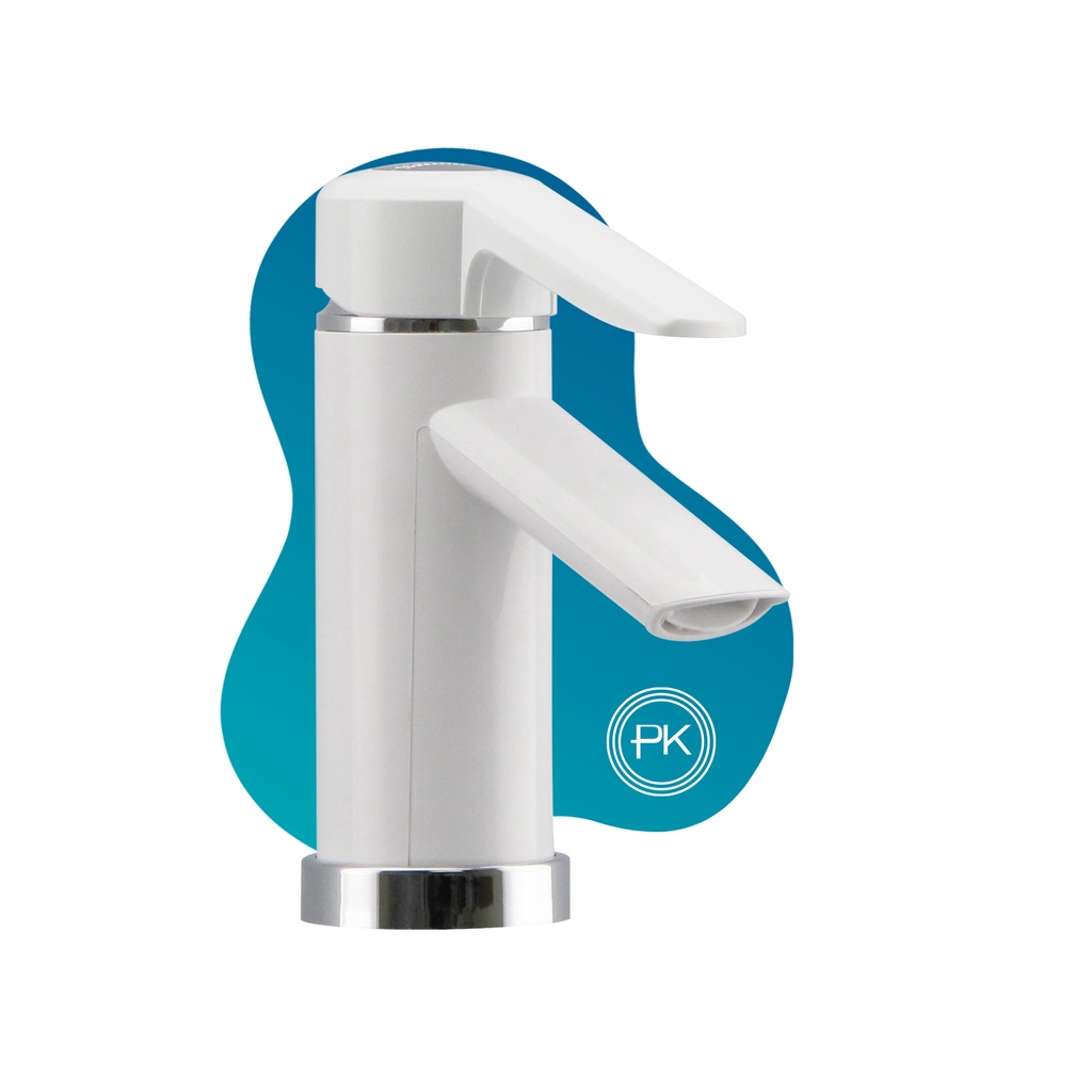 Vòi lavabo cao cấp WATERTEC trắng bạc WT0075