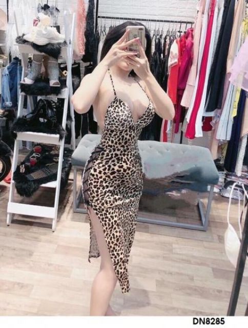 Đầm body đan dây hở ngực sexy