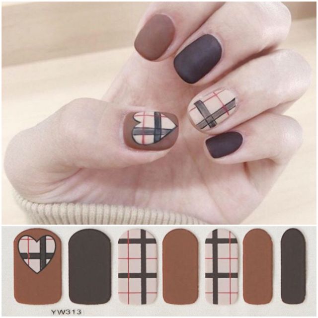 Miếng dân móng tay nailwraps 14 miếng nhỏ