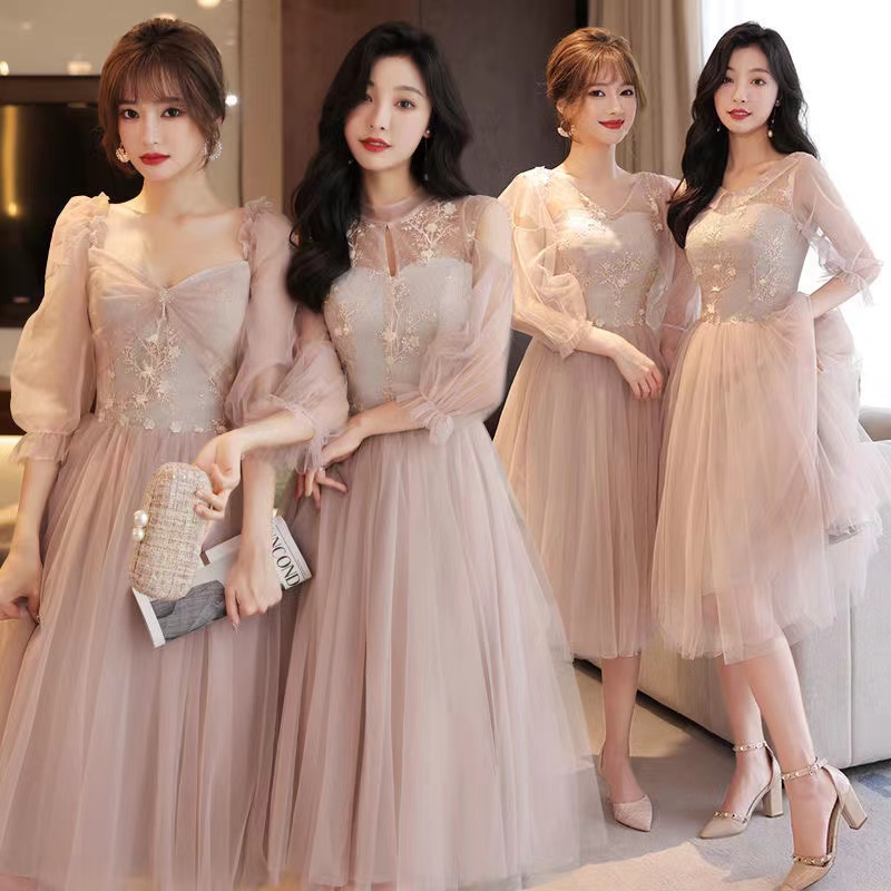 Đầm Maxi Màu Hồng Size M-XL Plus Size Cho Nữ