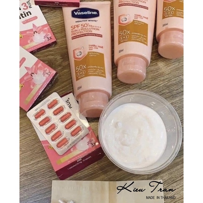 Vỉ 10 viên trắng da Alpha Arbutin Nội địa Thái Lan mẫu mới