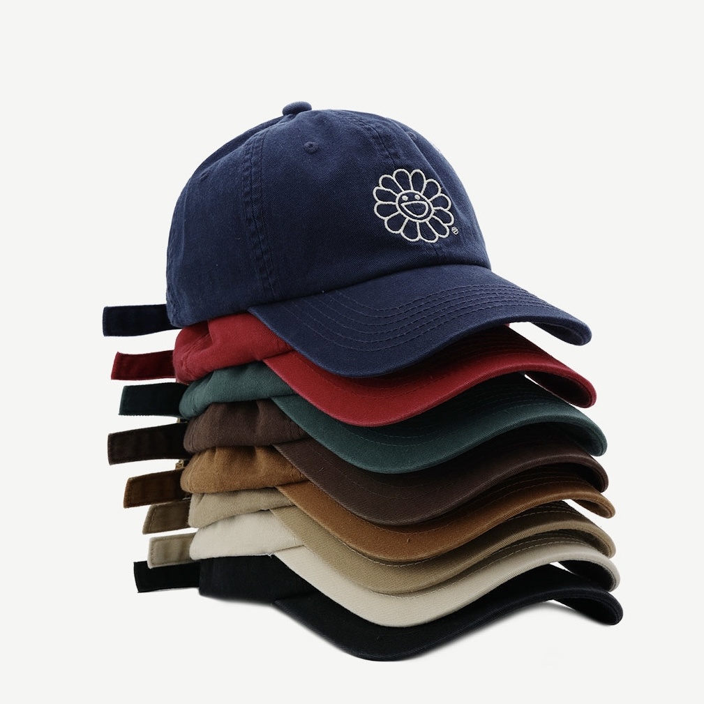 Mũ lưỡi trai MG STUDIO thêu họa tiết hoa hướng dương hoạt hình đẹp mắt