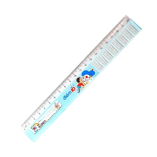 BỘ 3 CÂY THƯỚC THẲNG 20 CM ĐIỂM 10 SR-011 DOREMON