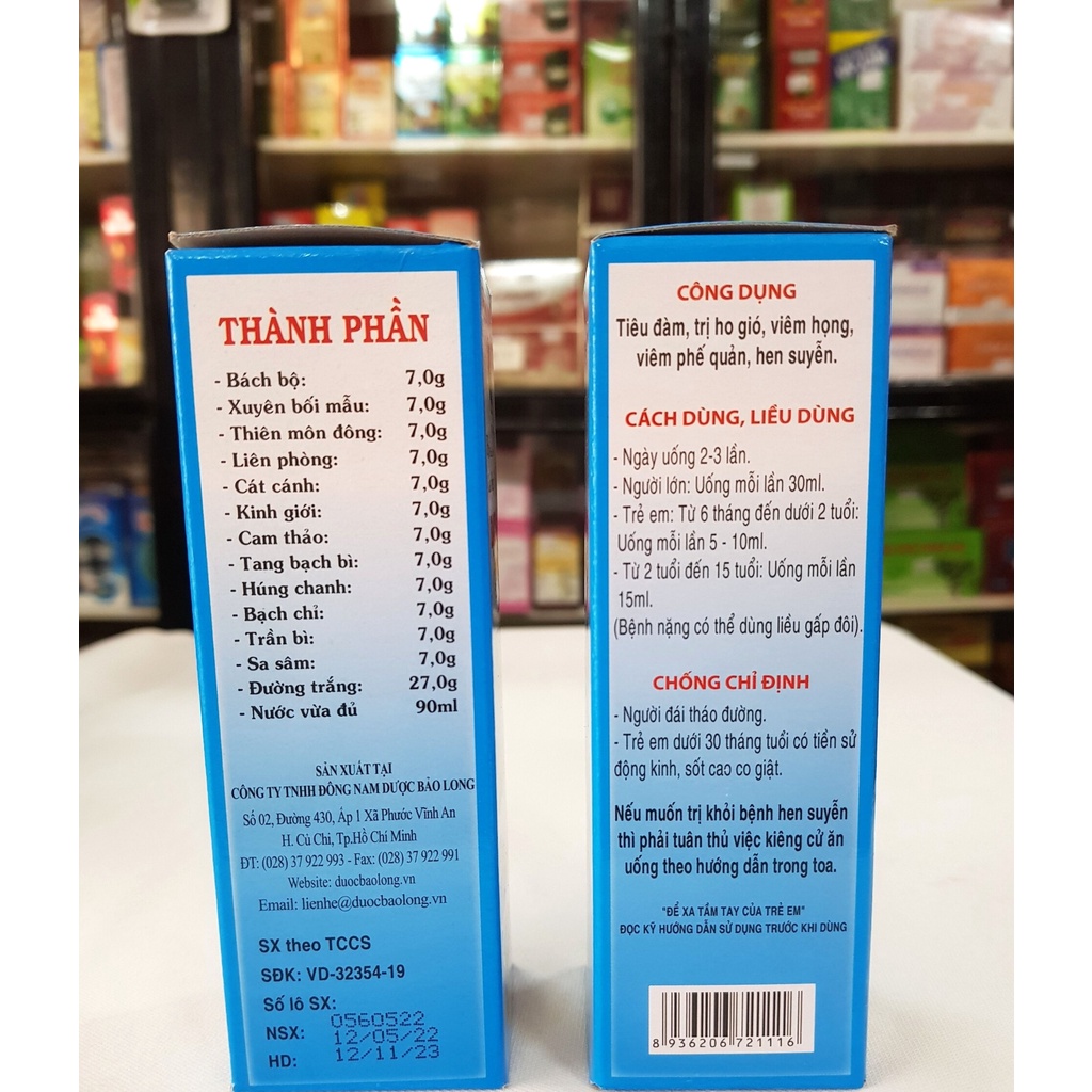 Siro Ho Bạch Long Thủy- Phạm Thiên Long, chai 90ml, hỗ trợ người bị ho gió, ho khan, ho có đờm