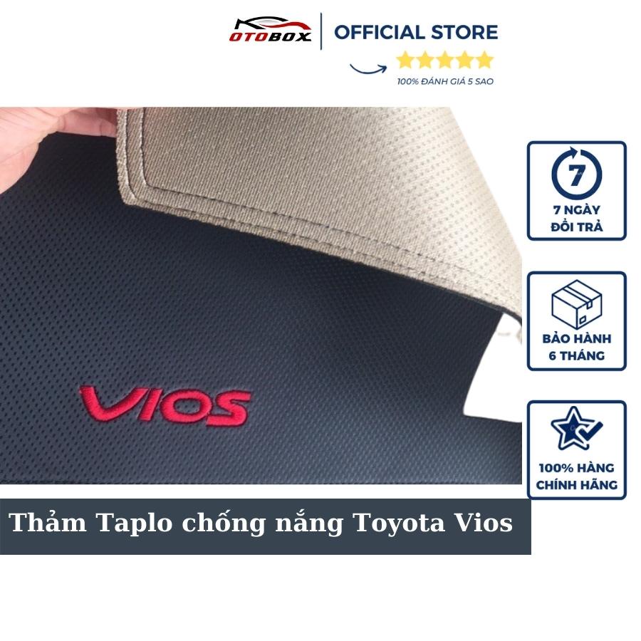 Thảm taplo chống nắng xe ô tô toyota vios, chất liệu da carbon cao cấp chính hãng OTOBOX, thảm chống nắng