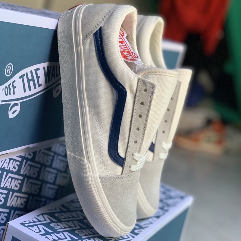 Giày Vans Viền Xanh Chuẩn 1:1 Box Xanh Nam Nữ