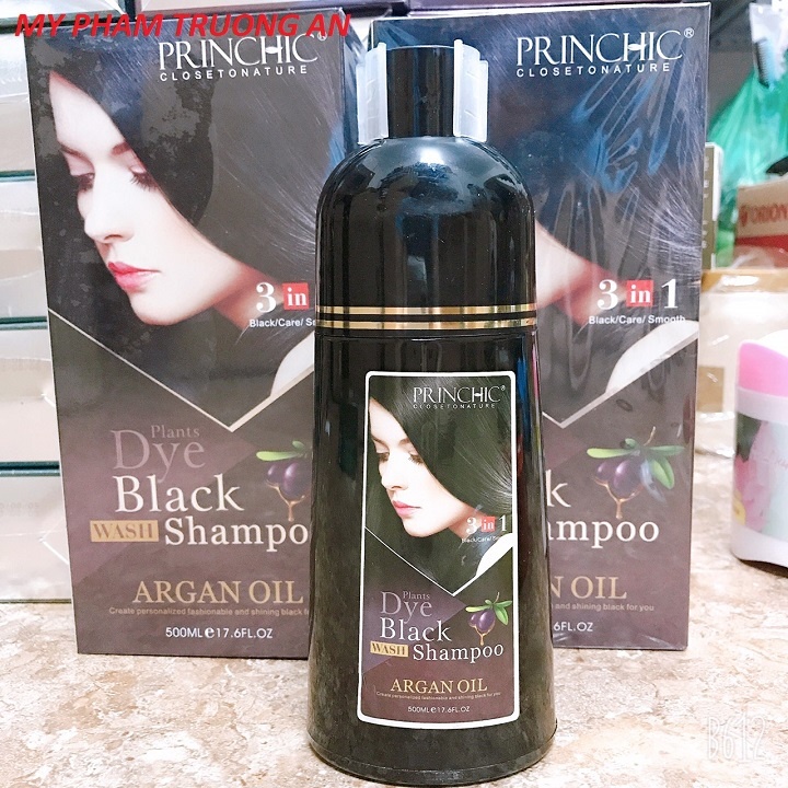 Gội Đen Phủ Bạc Thảo Dược Princhic Gội Là Đen Không Cần Nhuộm Thần Thánh Fast Black Hair Shampoo Formulated By Italy