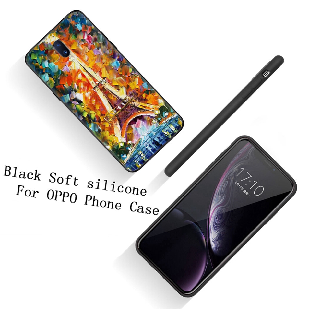 Ốp điện thoại silicon mềm vẽ hình tháp Eiffel Paris cho OPPO Reno 3 Pro K5 K3 Realme 5 Pro X Q XT X2 X50