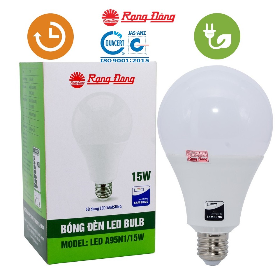 Bóng đèn led bulb Rạng Đông Tròn 15W