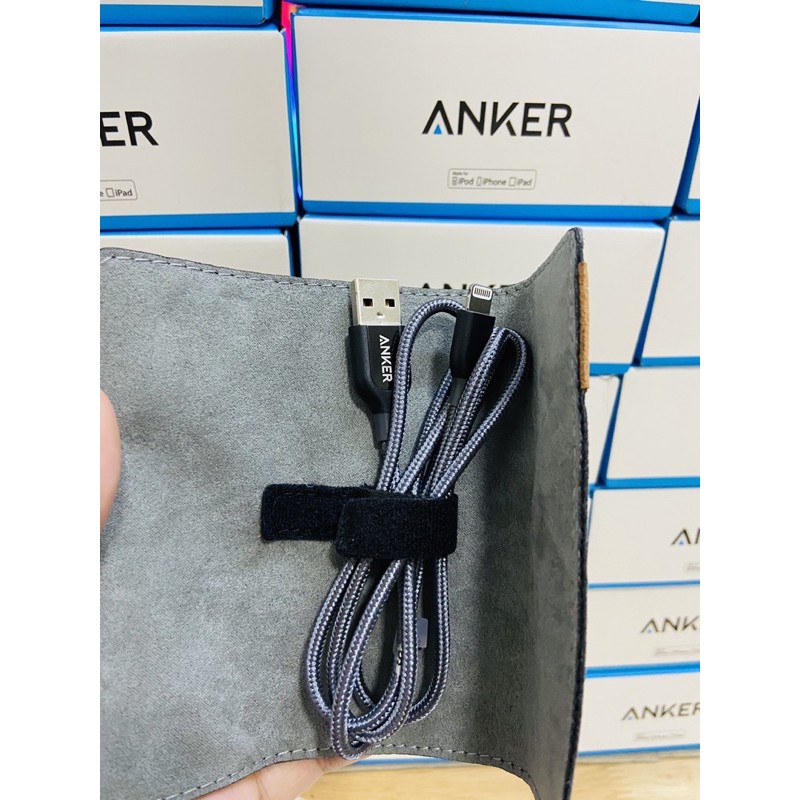 [GIAO HÀNG NHANH] Cáp sạc Anker usb A to Linghtning 0.9m MFI A8121 bọc dù